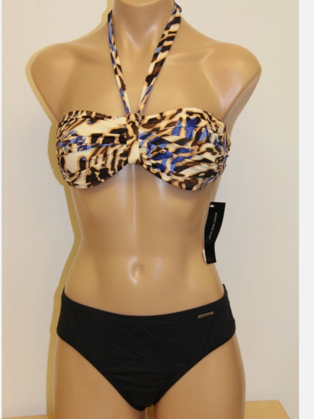New Jones New York Swimsuit Bikini 2pc Set Skirt Bandeau